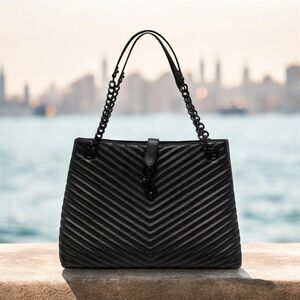 Rebecca Minkoff Edie Leather Quilted Maxi Tote